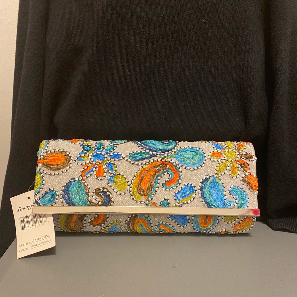d’Margeaux Turquoise Multi Clutch